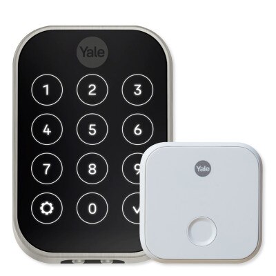 Yale Pro 2 Key Free Touchscreen Keypad Lock, Bluetooth with Wi-Fi Connect Bridge, Satin Nickel